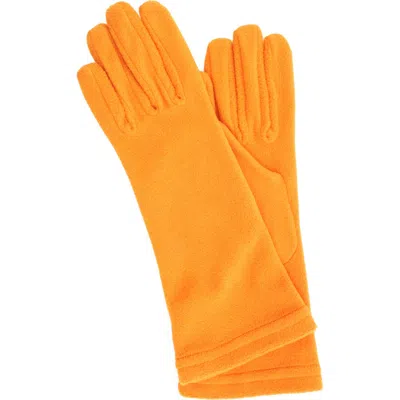 Portolano Tecnho Fleece Gloves In Orange