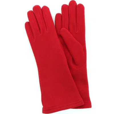 Portolano Tecnho Fleece Gloves In Red