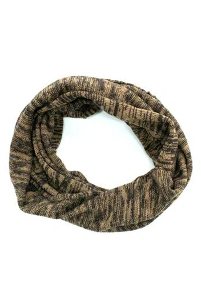 Portolano Tweed Infinity Neckwarmer In Brown