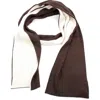 Portolano Two-tone Rib Scarf In Brown