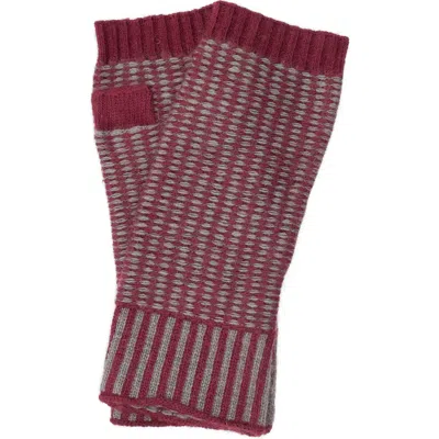 Portolano Two-tone Fingerless Gloves In Multi