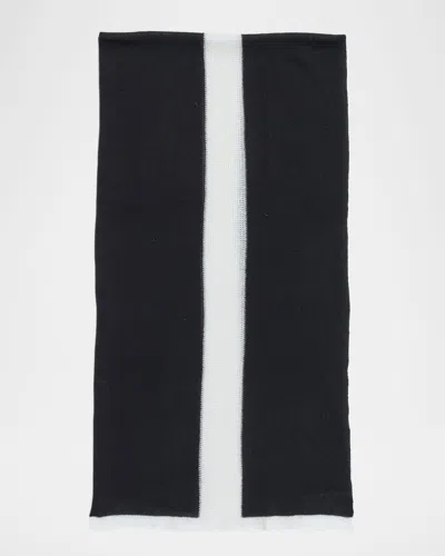Portolano Twotoned Cashmere Wrap In Black