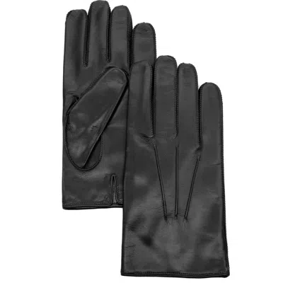 Portolano Vented Cashmere Lined Gloves In Black