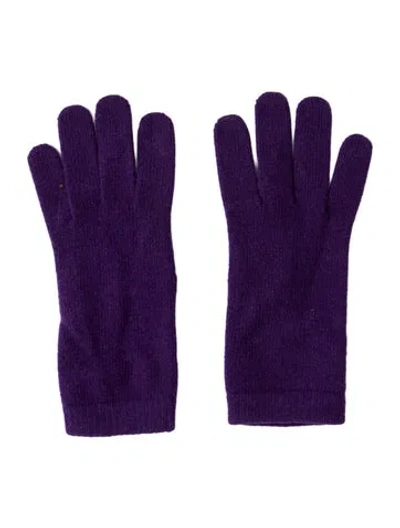 Pre-owned Portolano Winter Gloves In Purple
