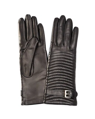 Portolano Women's Black Leather Gloves