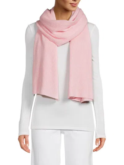 Portolano Women's Cashmere Ribbed Wrap In Rose Bud