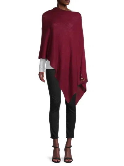 Portolano Women's Cowlneck Cashmere Poncho In Barolo