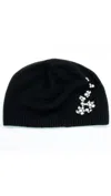 Portolano Women's Jersey With Side Jewel Cluster Hat In Black In Black