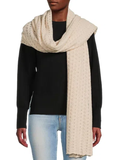 Portolano Women's Open-knit Cashmere Wrap In Oatmeal