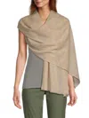 Portolano Women's Raw Edge Cashmere Pashmina In Nile Brown