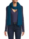 Portolano Women's Ribbed Cashmere Wrap In Balsam Blu