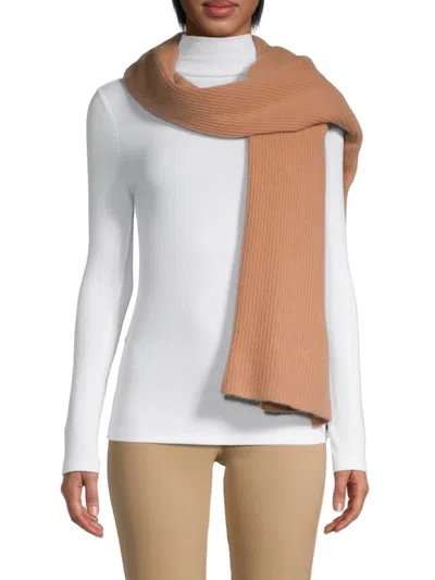 Portolano Women's Ribbed Cashmere Wrap In Camel