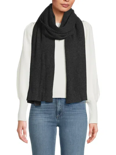 Portolano Women's Ribbed Cashmere Wrap In Black