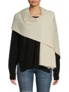 Portolano Women's Ribbed Cashmere Wrap In Natural White