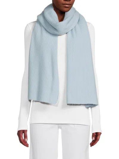 Portolano Women's Ribbed Cashmere Wrap In Powder Blue