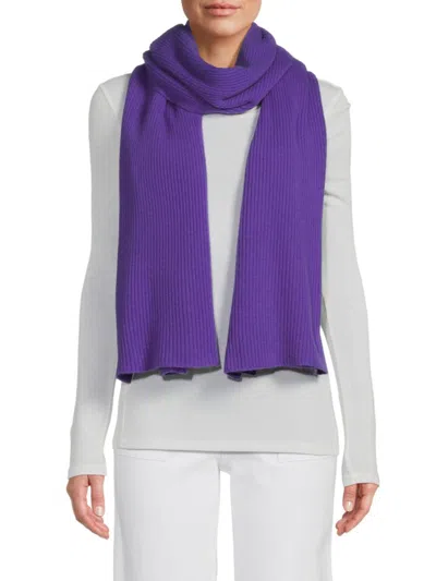 Portolano Women's Ribbed Cashmere Wrap In Viola