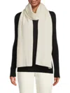 Portolano Women's Ribbed Cashmere Wrap In White
