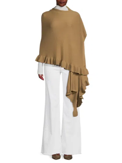 Portolano Women's Ruffled Cashmere Wrap In Incense