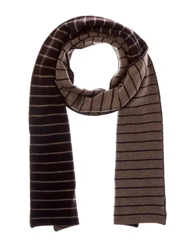 Portolano Wool & Angora-blend Scarf In Brown