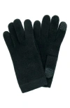 Portolano Wool Blend Gloves In Black