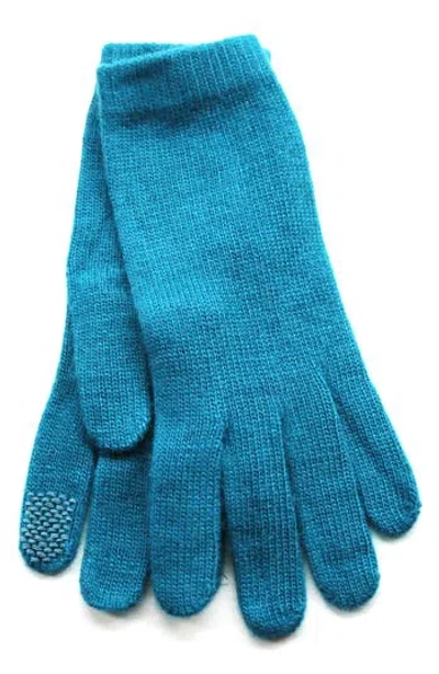 Portolano Wool Blend Gloves In Blue