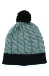 Portolano Wool Blend Pompom Beanie In Blue