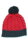 Portolano Wool Blend Pompom Beanie In Red
