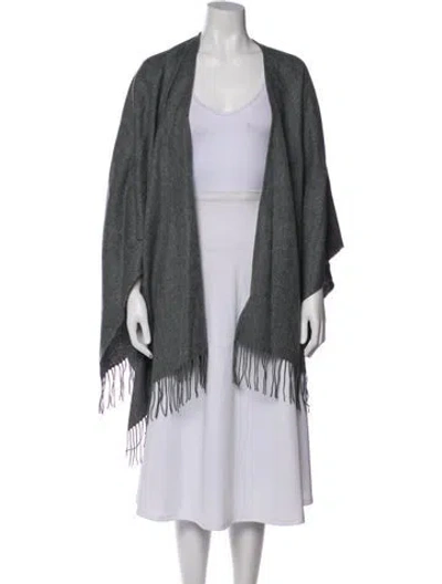 Pre-owned Portolano Wool Printed Sweater In Gray