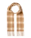 Shop Portolano Woven Fringe Cashmere Scarf In Pink