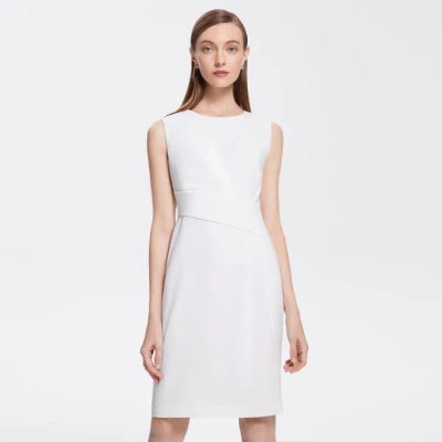Ports 1961 宝姿女装春夏时尚气质无袖中长连衣裙 In White
