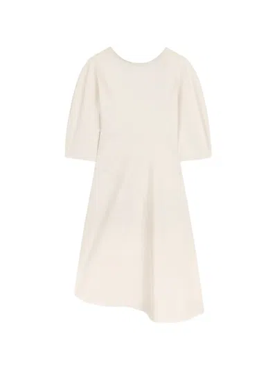 Ports 1961 Asymmetric Panelled Midi Dress In White