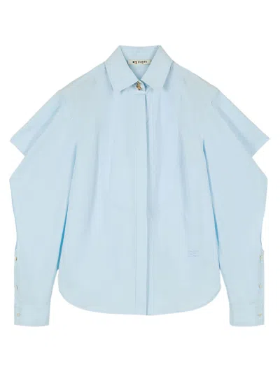 Ports 1961 Balloon-sleeved Shirt In Blue