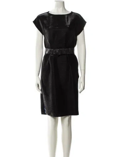 Pre-owned Ports 1961 Bateau Neckline Knee-length Dress In Multi