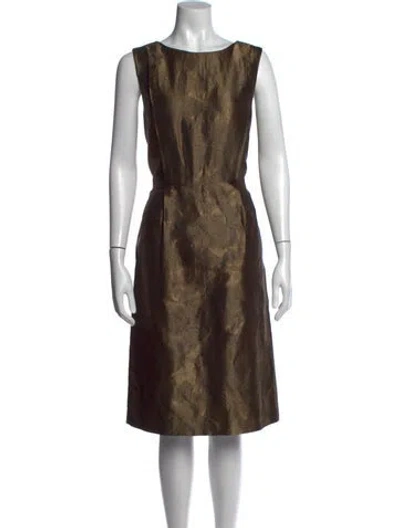 Pre-owned Ports 1961 Bateau Neckline Midi Length Dress