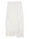 Ports 1961 Button-embellished Midi Skirt In White
