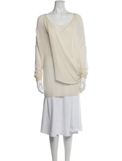 Pre-owned Ports 1961 Cashmere Scoop Neck Sweater In Neutrals