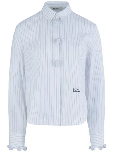 Ports 1961 Charming Pompom Shirt In White