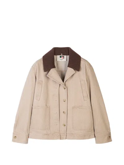 Ports 1961 Contrasting-collar Jacket In Brown