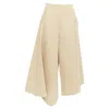 Ports 1961 Cotton Asymmetric Wide Cropped Culottes Pants In Animal Print