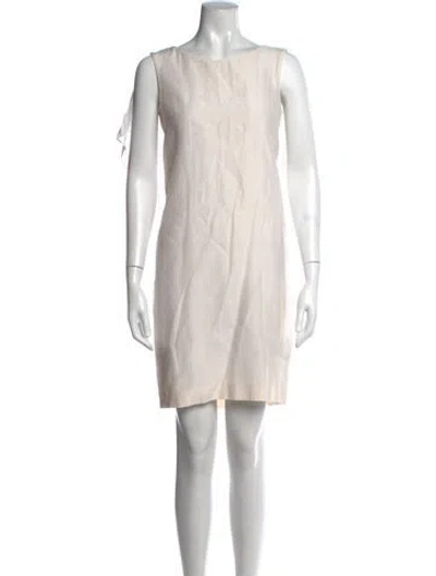 Pre-owned Ports 1961 Crew Neck Knee-length Dress In Neutrals