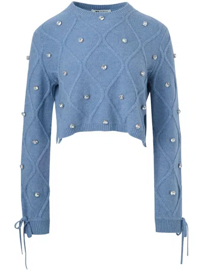 Ports 1961 Crystal-embellished Jumper In Blue