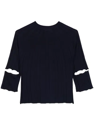 Ports 1961 Cut-out Sweater In Blue