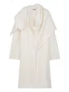 Ports 1961 Draped Cowl-neck Coat In White