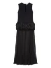 Ports 1961 フェザーディテール ドレス In Black