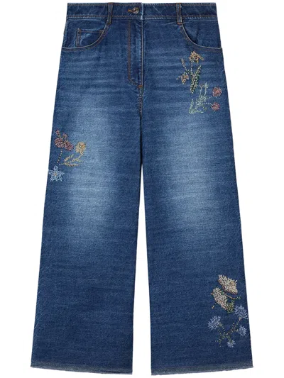 Ports 1961 Floral Fantasy Jeans In 蓝色