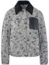 PORTS 1961 FLORAL-PRINT DENIM JACQUARD JACKET