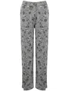 Ports 1961 Floral-print Straight-leg Jeans In White