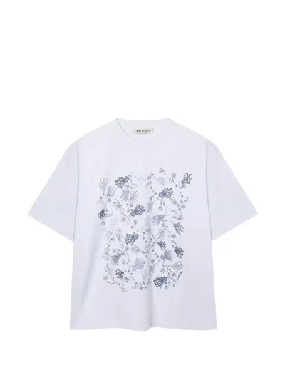Ports 1961 Floral-print T-shirt In White