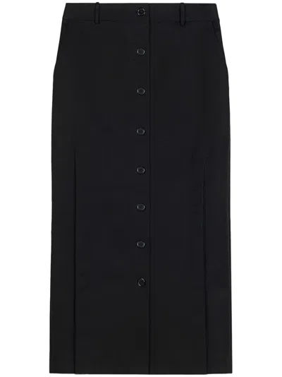 Ports 1961 Front-slit Skirt In Black