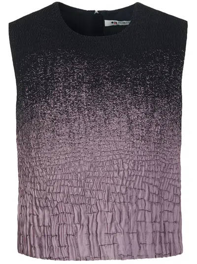 Ports 1961 Gradient-effect Textured Top In Black